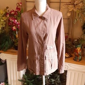 HARD TAIL FOREVER Cotton Rayon Blend Western Star Motif Jacket Size Small